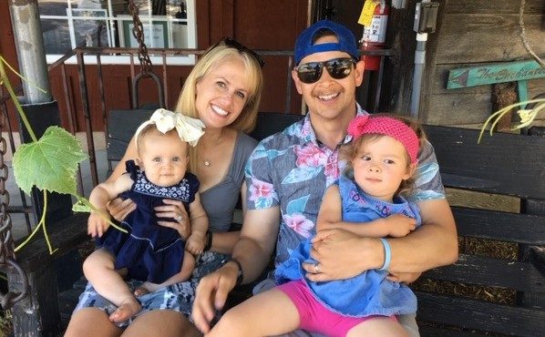 Olfactory neuroblastoma survivor Robby Witt with his family