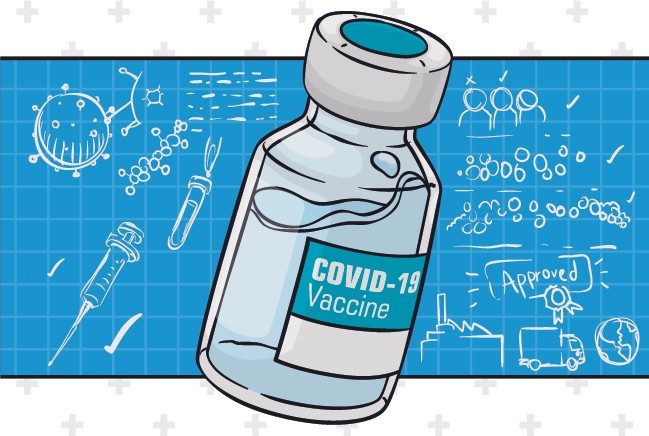 Covid-19疫苗小瓶的图形