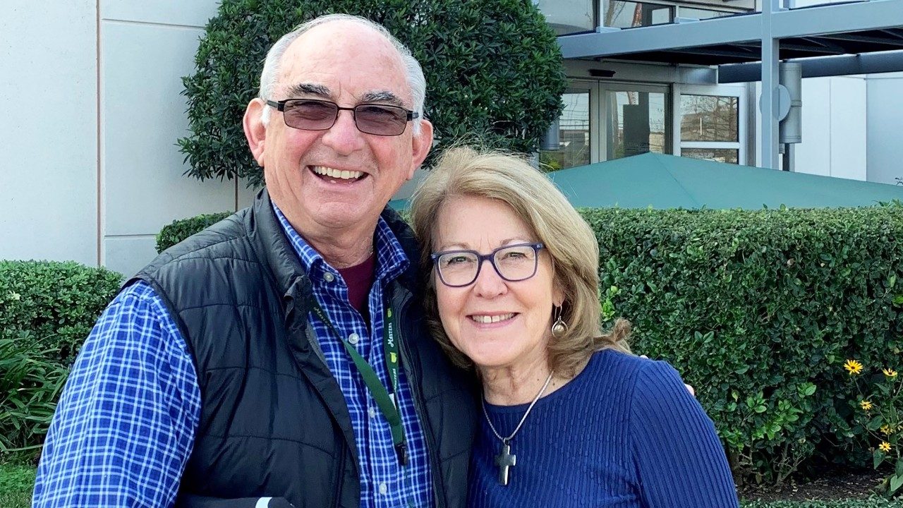 前列腺癌幸存者Mike Zenner与他的妻子，玛丽