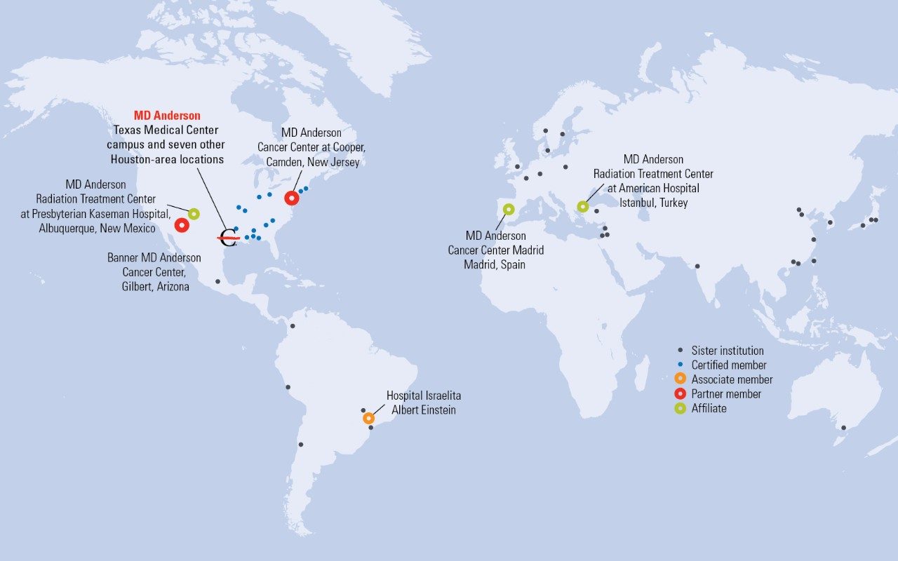 MD安德森癌症网络地图