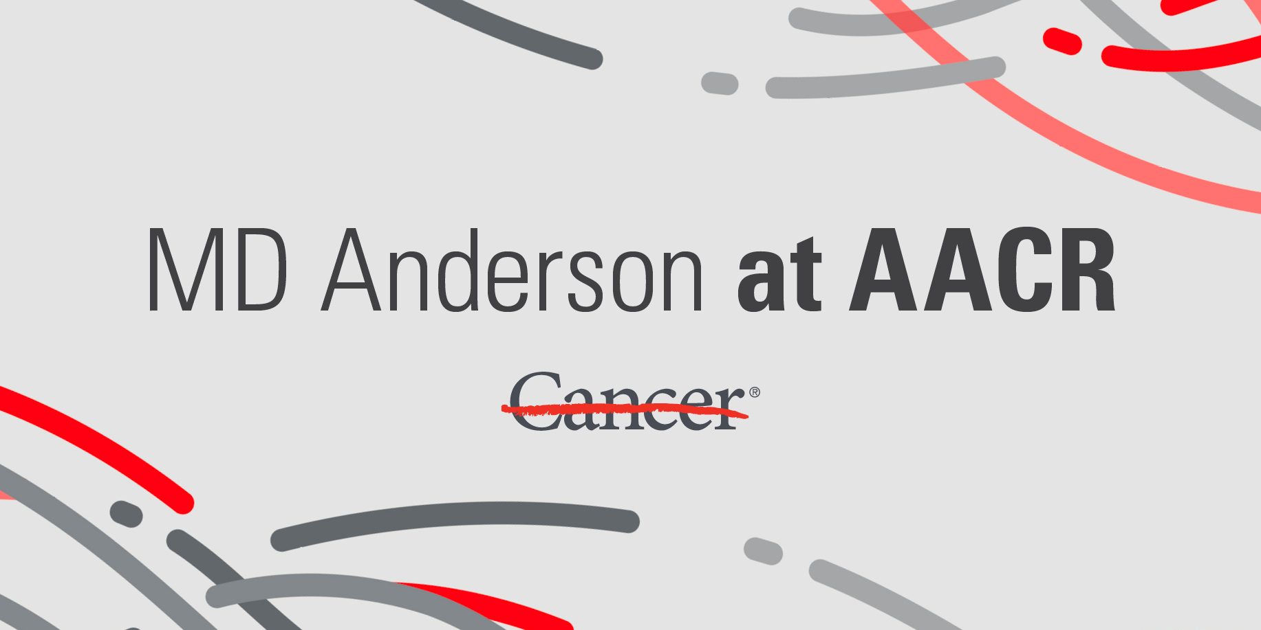 在AACR的MD Anderson和癌症划线图