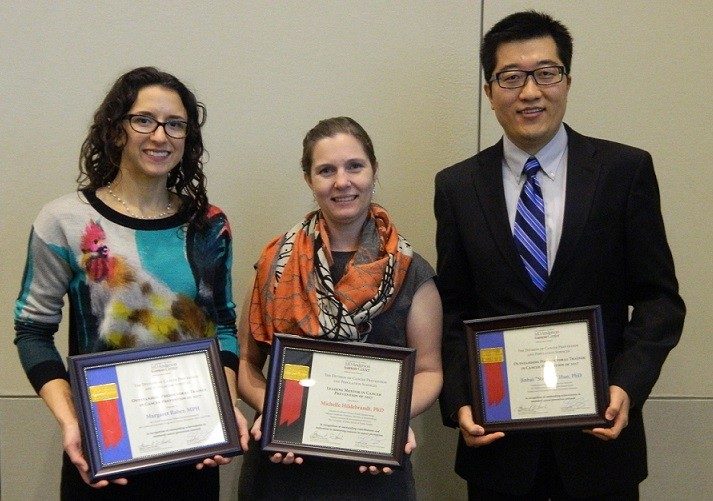 2017 OTLMA获奖者:Maggie Raber, Michelle Hildebrandt博士和Jinhai 'Stephen' Huo博士